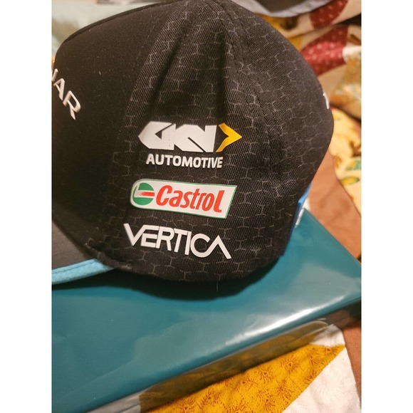 Jaguar TCS Racing Ball Cap Hat Black Blue Logo Adjustable One Size - Picture 4 of 7